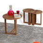 Hanah Home Mesas Nido Nogal Tablero Partículas Melamina 18mm Mesa Grande 52cm Mediana 43cm Pequeña 41cm